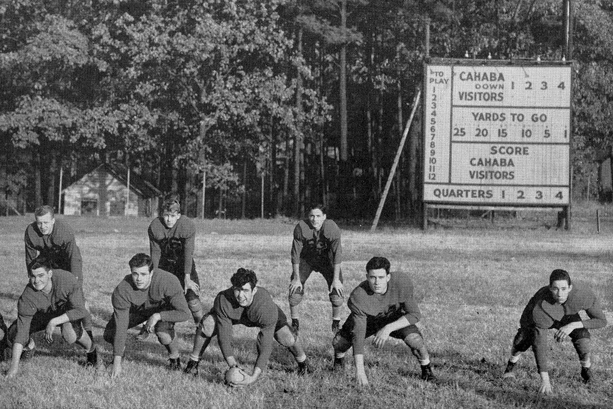 1945 Shades Cahaba team with scoreboard